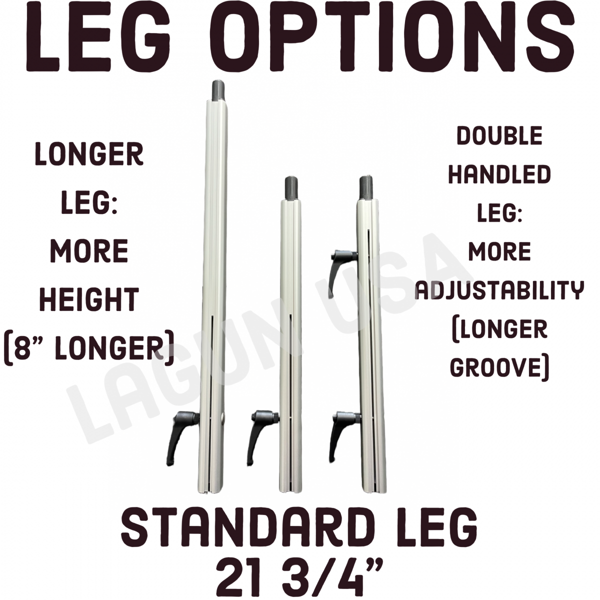 Lagan Leg Style Options